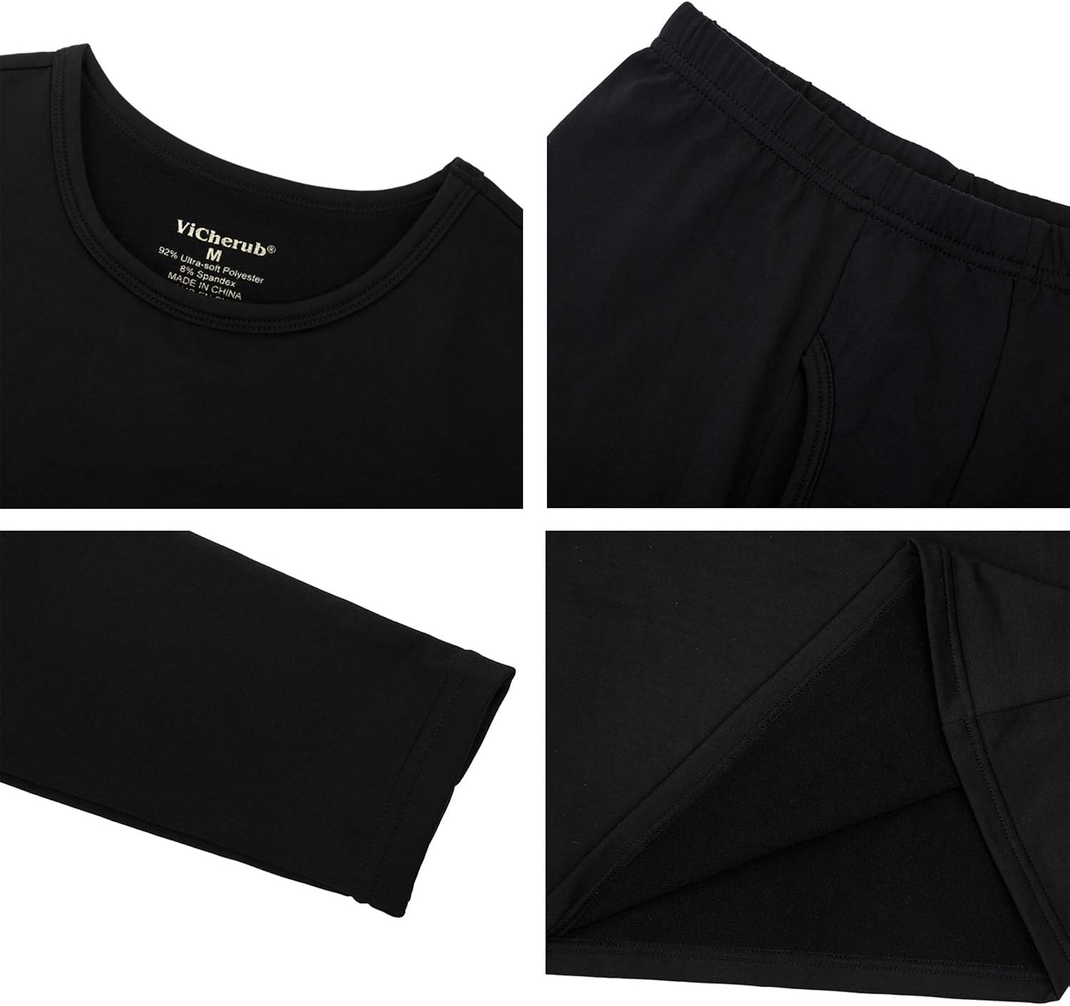 ViCherub Thermal Underwear Set for Boys Long Johns Fleece Lined Kids Base Layer Thermals Sets Boy: Clothing