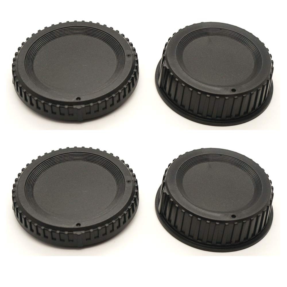 Rear Lens Cap and Front Body Cap for Nikon D780 D90 D7500 D7000 D3500 D5600 DSLR with AF AF-S AF-P Mount Lens Replaces Nikon BF-1B Cap(2 sets)