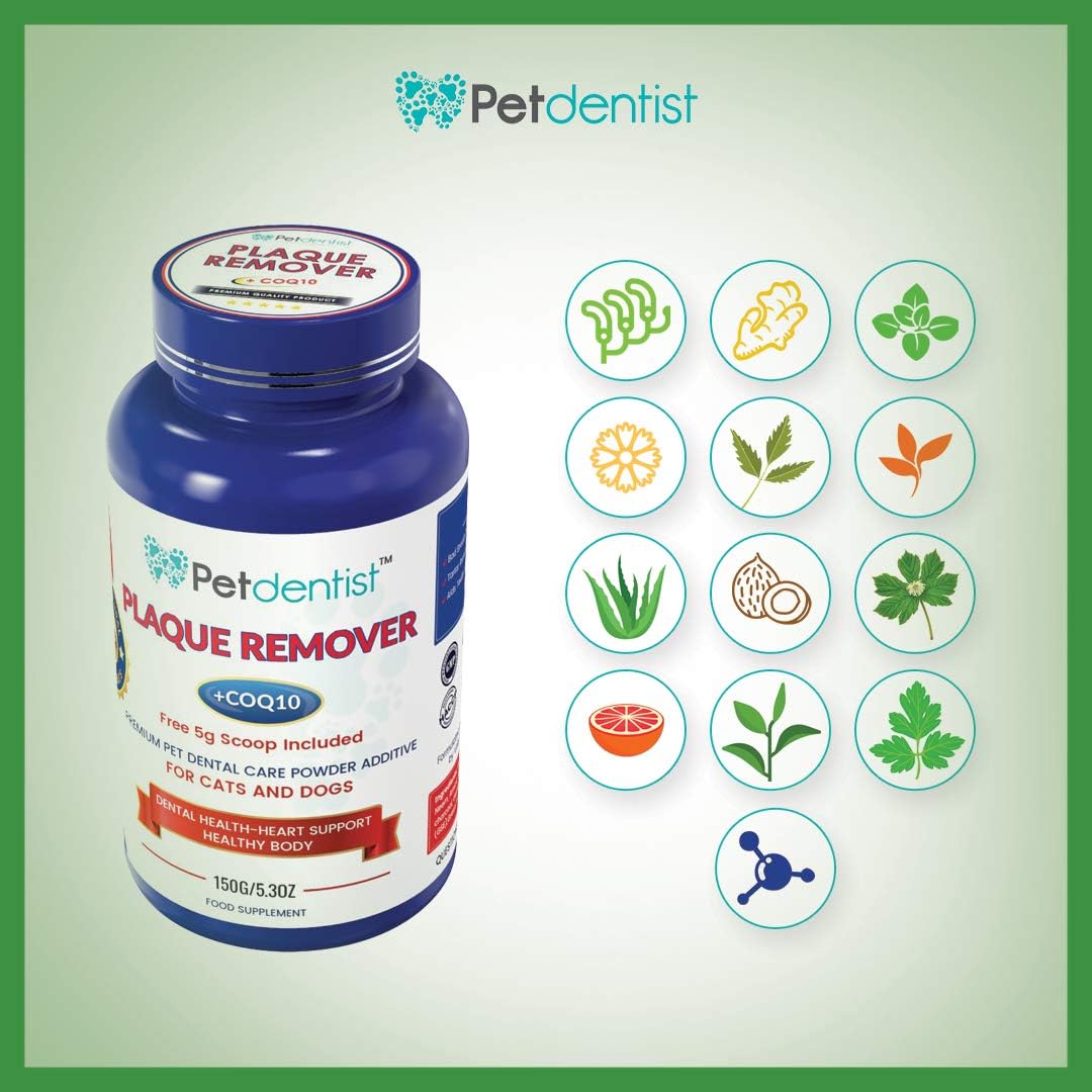 Petdentist Advanced Plaque Remover Powder for Dogs & Cats, Natural Tartar Control, White Teeth, Fresh Breath & Healthy Gums - Image 4
