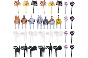 33pc Cat Theme Mini Animal Food Fruit Picks Cute Cartoon Dog Cat Lunch Box Decor Forks Snack Cake Dessert Food Forks Lunch Ac