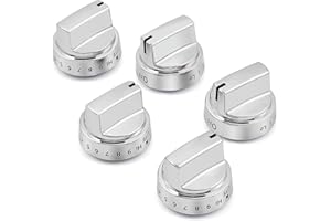 atgestore WB03X24818 222D5786P010 Gas Stove Knob Replacement for GE Stove Parts KIP 5G92 Burner Knobs GE Range Oven Parts Plastic Surface Burner Control Knob Range Cooktop Knobs 5 Pcs