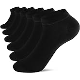 IRAMY Socks for Women Low Cut 6 Pairs - Comfortable Breathable Cotton Ankle Socks for Everyday
