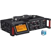 TASCAM 4-Channel Portable Audio Recorder for Videographers, 4 Combo XLR/TRS Inputs, 2 Internal Mics, Limiter, HP Filter (DR-70D)