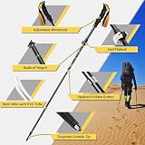 Glymnis Walking Poles 2 Pack Collapsible Poles Quick Lock 110-130cm view 5