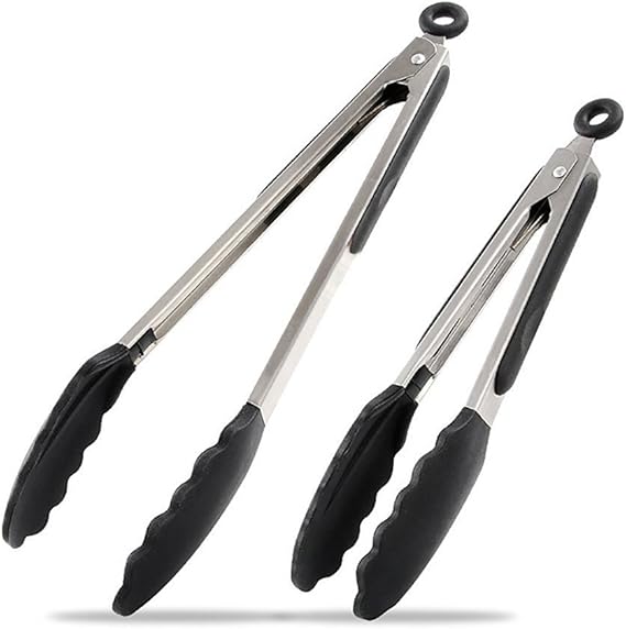 YALI Barbecue Tongs Stainless Steel Kitchen Cooking Tongs
