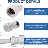 GBULTR 2 Pack Female 1/2 to 12mm Push Fit Water Adaptor White view 3