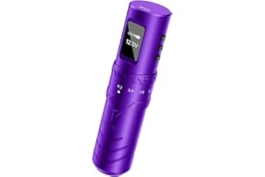 TATVIDA Tattoo Gun Wireless tattoo machine, 2400mAh Rotary Tattoo Machine with 7 stroke length Options, Pro Tattoo Guns with Motor Power reliable for all kinds of needles, ink (One Battery)