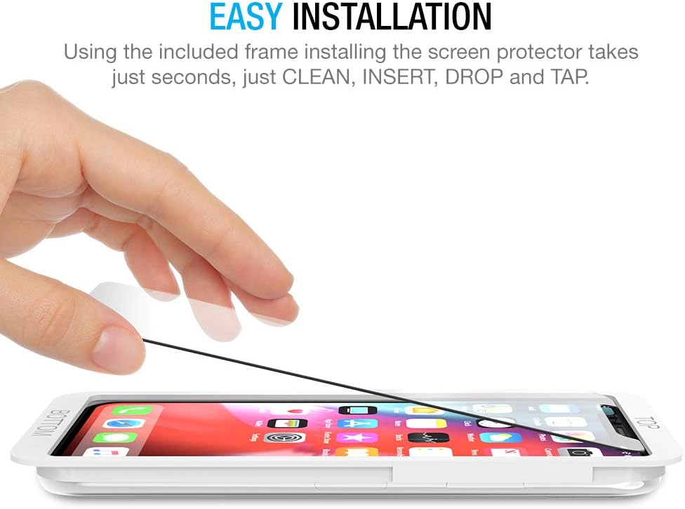 Maxboost Screen Protector for Apple iPhone Xs & iPhone X & iPhone 11 Pro (3 Packs, Clear) 0.25mm Tempered Glass Screen Protector with Advanced Clarity [3D Touch] Work w/Most Case 99% Touch Accurate