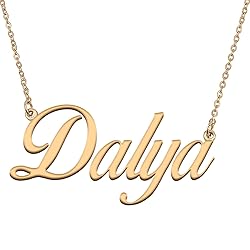 HUAN XUN Customized Custom Simple Any Name Necklace