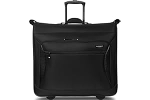 WallyBags Solutions Garment Bag, Multiple Hangers and Made for Men and Women, Black, 45-Inch Rolling