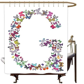 Amazoncom Marymunger Bath Shower Curtain Letter G Exotic