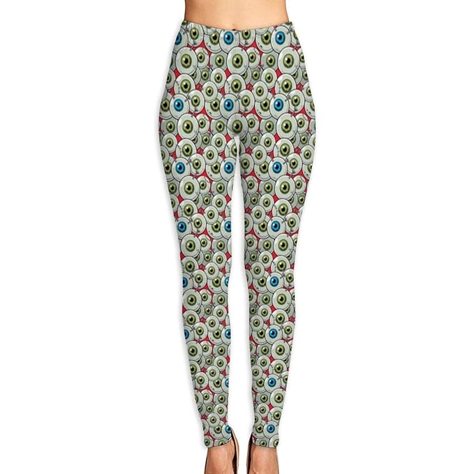 magic ship Halloween Eyeballs Red High Waist Yoga Pants ...