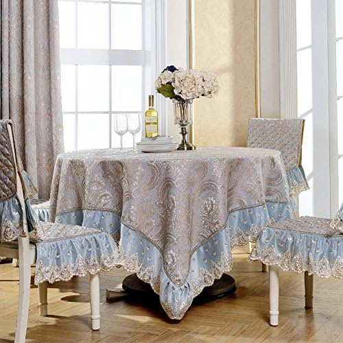 roundtable tablecloth lace fabrics linen table cloth fabric fluid systems chair cover-A 140x180cm(55x71inch)