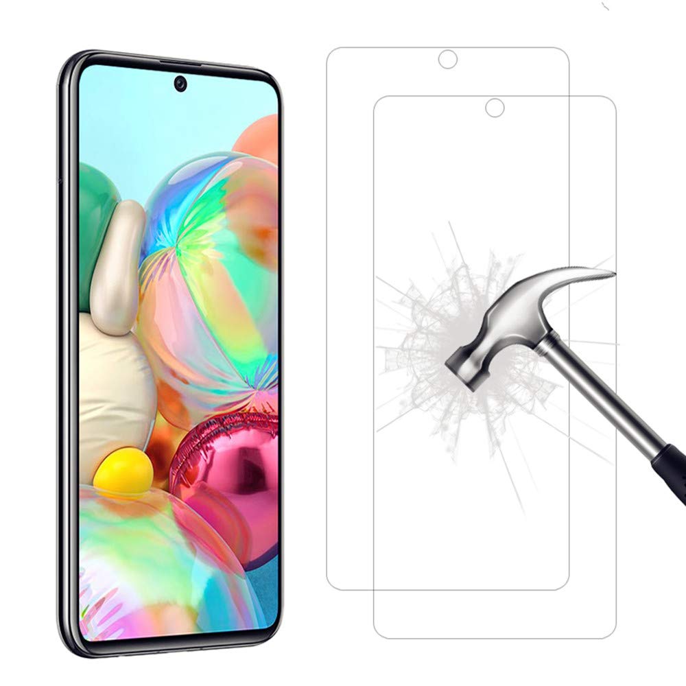 AHABIPERS Tempered Glass for Samsung Galaxy A71 Screen Protector, Easy Bubble-Free Installation, 9H Hardness, 99.99% HD Clarity Tempered Glass Protector for Samsung Galaxy A71-2 Pack