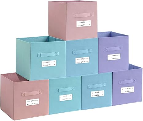 Fabric Storage Bins Cubes Set of 8 