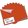 HTVRONT Orange Heat Transfer Vinyl Bundle - 10 Pack 12" x 10" HTV Vinyl for T-Shirt, Texas Orange Iron on Vinyl for Cricut, Silhouette Cameo or Heat Press Machine
