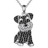 Hancock Dog Necklace Sterling Silver Puppy Pendant Cute Animal Jewelry Gifts for Women Dog Lovers