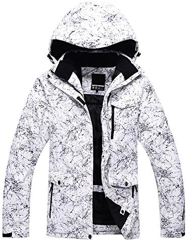 Women's Waterproof Windproof Polyester Fiber Snowboard White Jacket