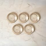 Shubhkart Nakshi Plate Small 7 cm Pack of 5 Brass Puja Decoration view 8