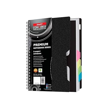 Luxor 5 Subject Single Ruled Notebook - A5 Size, 70 GSM, 300 Pages