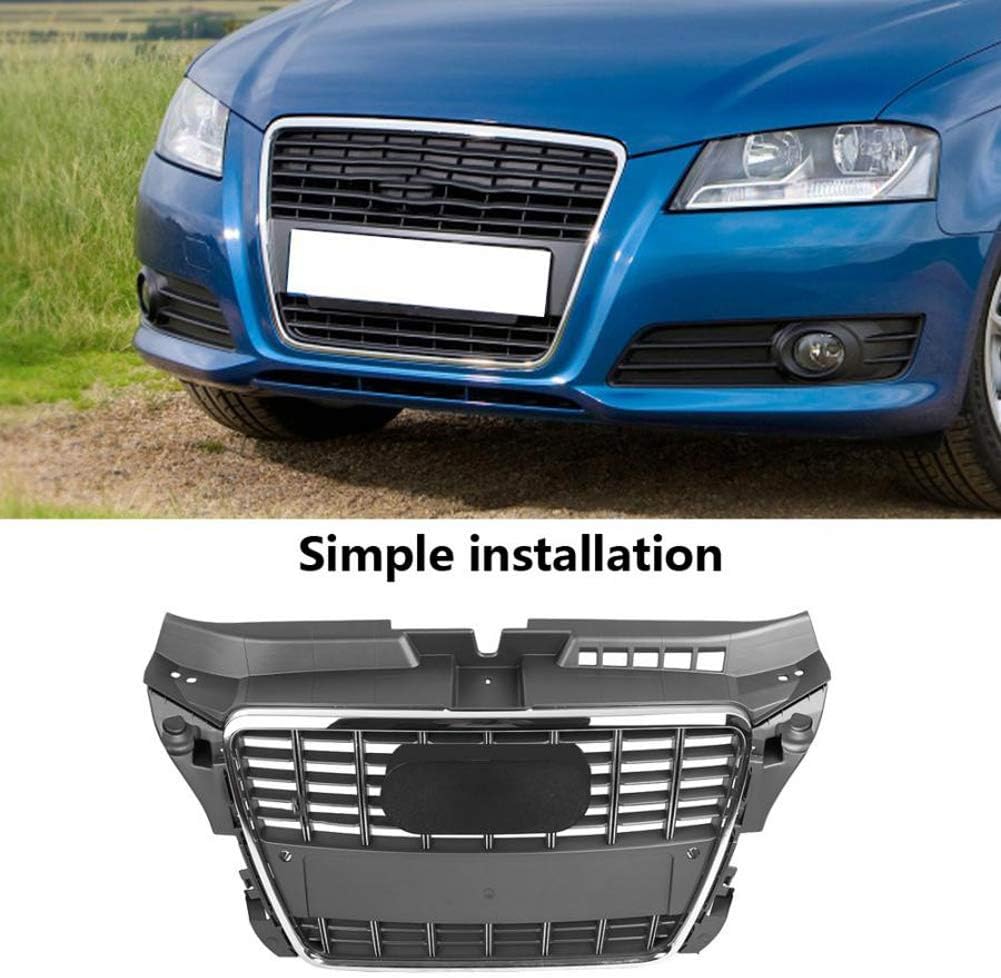 For A3 / S3 Style Gray Hex Honeycomb Mesh Sport Front Grille Auto Front Rib Hood Bumper Grill A3 / S3 8P 2009 2010 2011 2012 2013 Auto Accessories Grille