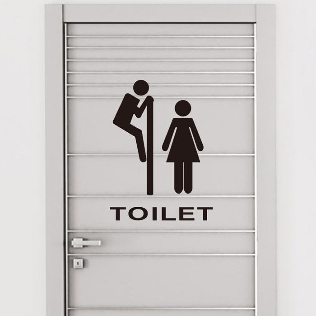 Toilet Waterproof Wall Stickers, Leyorie Creative Toilet