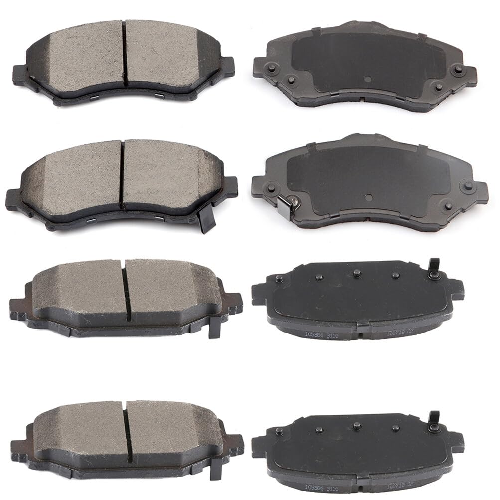 cciyu D1273 D1596 Front & Rear Disc Brake Pads Kit