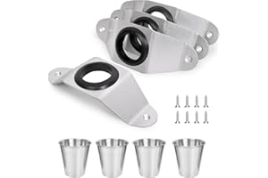 Medoparts New Shot Ski Kit with 4 Stainless Steel Shot Glasses & Mounts - Portable Drinking Board for Parties, Weddings, Cele