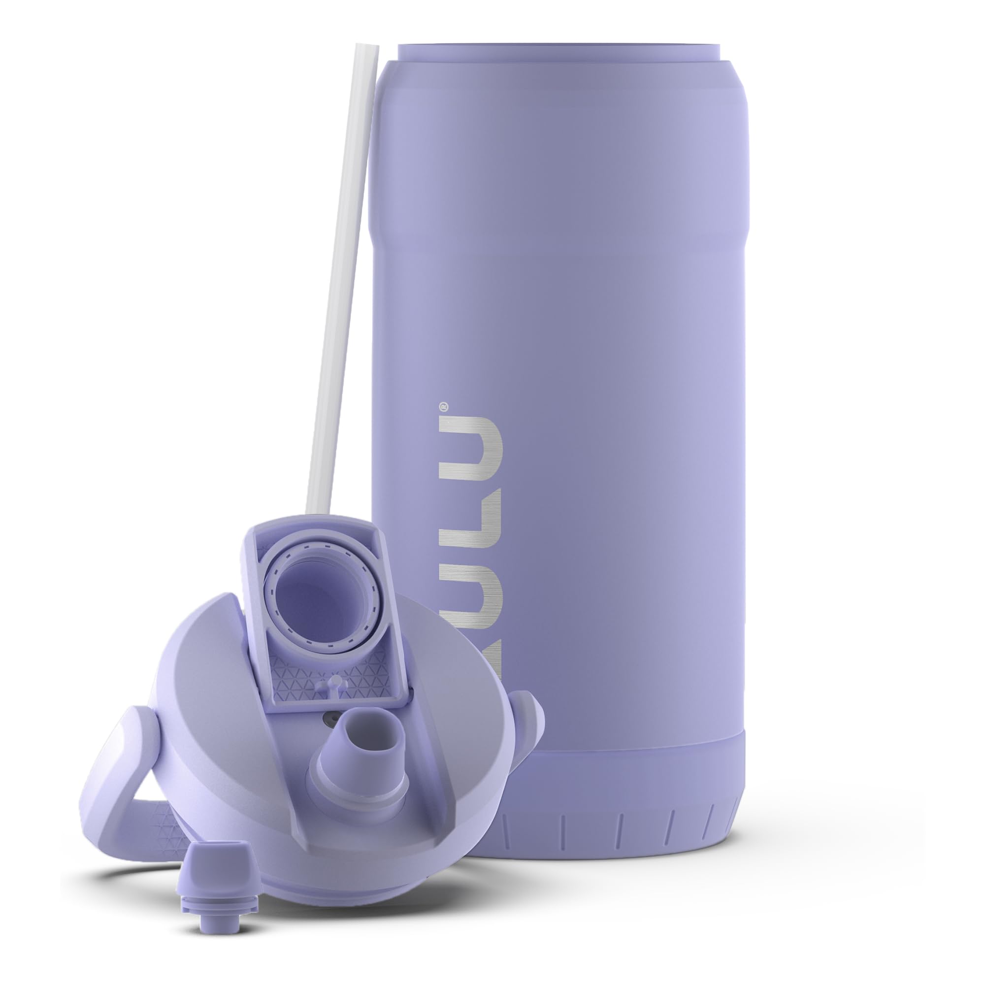 ZULU Goals 101oz Vacuum Triple Wall Insulated | Large Stainless Steel Water Bottle Thermoses with Carry Handle | Chug and Straw Spout | Travel, Gym, Hiking, Camping | 120 Hours Cold | Violet Image