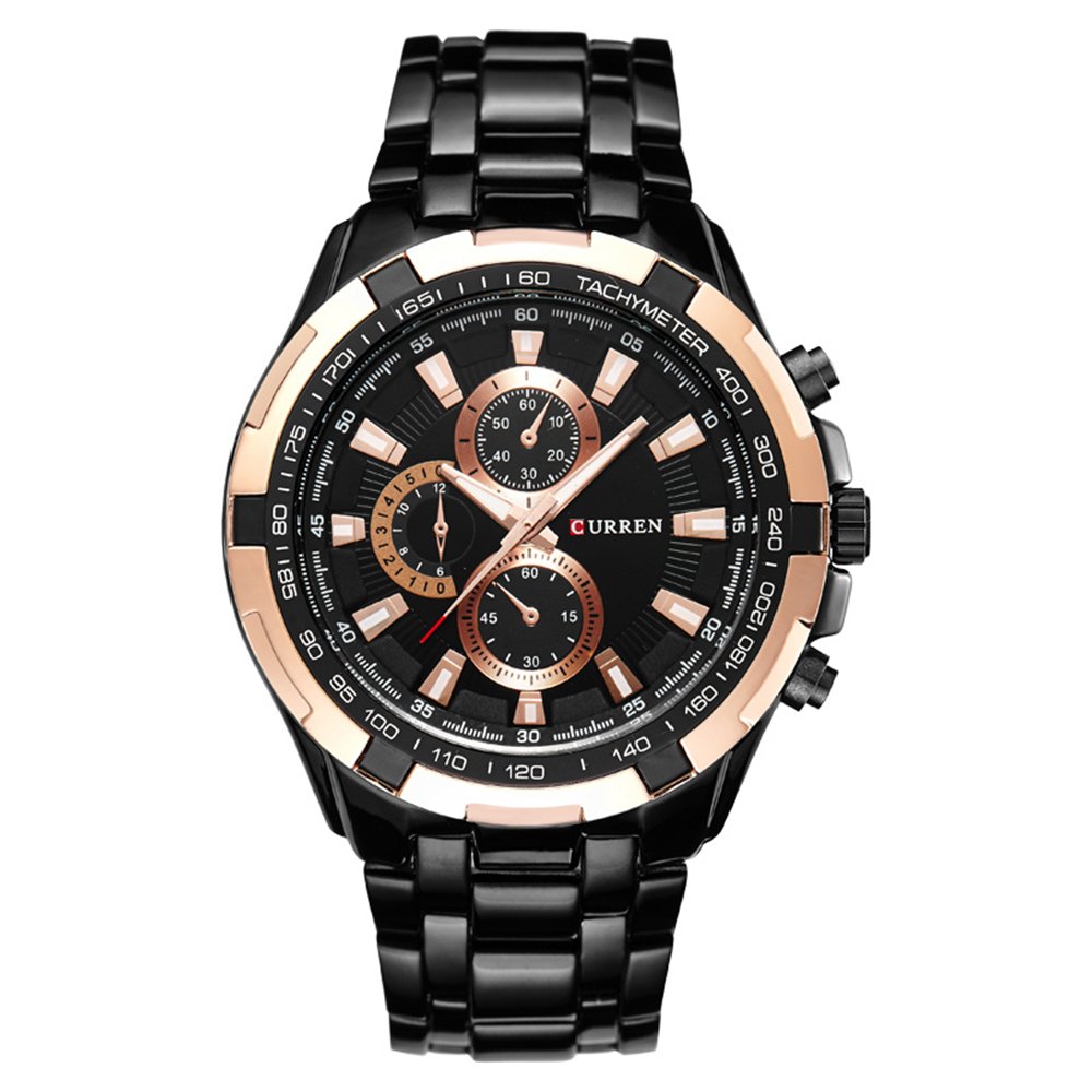 CURREN Watches Men,Sports Waterproof Stainless Steel Quartz Wrist Watch for Men and Boys