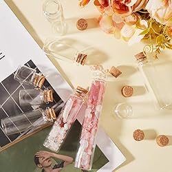 CRASPIRE 18Pcs 9 Size Small Glass Bottles with Cork