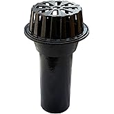 4 Inch Cast Iron Roof Drain, Roof Drain Cover, 4 Inch Push-in Pipe Size, Long Style, Can Prevent Drain Clogs, Suitable for PE
