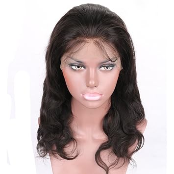 Amazon Com Beata Hair Black Wavy Wig From Brazilian Virgin Hair