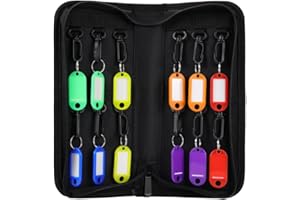 JUGREAT Key Organizer Case,Waterproof Key Binder with 12 Key Hooks and Tags,Portable Key Storage Book for Rental Management Real Estate Sales Hotel Executives and Car Service