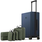LEVEL8 Carry on Luggage Airline Approved, Small Carry on Suitcases with Wheels, Lightweight Hardside Textured Luggage for Travel, Tsa Approved, 20-Inch, Navy