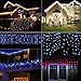 ADDLON Window Curtain Lights,480 Leds Waterproof Wall String Lights,9 Modes Decorative Christmas Icicle Lights for Wedding Home Party Eave Patio Indoor Outdoor 33ftx3ft UL Certification (Warm White)