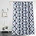 Haperlare Quatrefoil Fabric Shower Curtain, Geometric Pattern Shower Curtain for Bathroom Showers and Bathtub, Cotton Blend Fabric Shower Curtain for Bathroom Decoration, 72