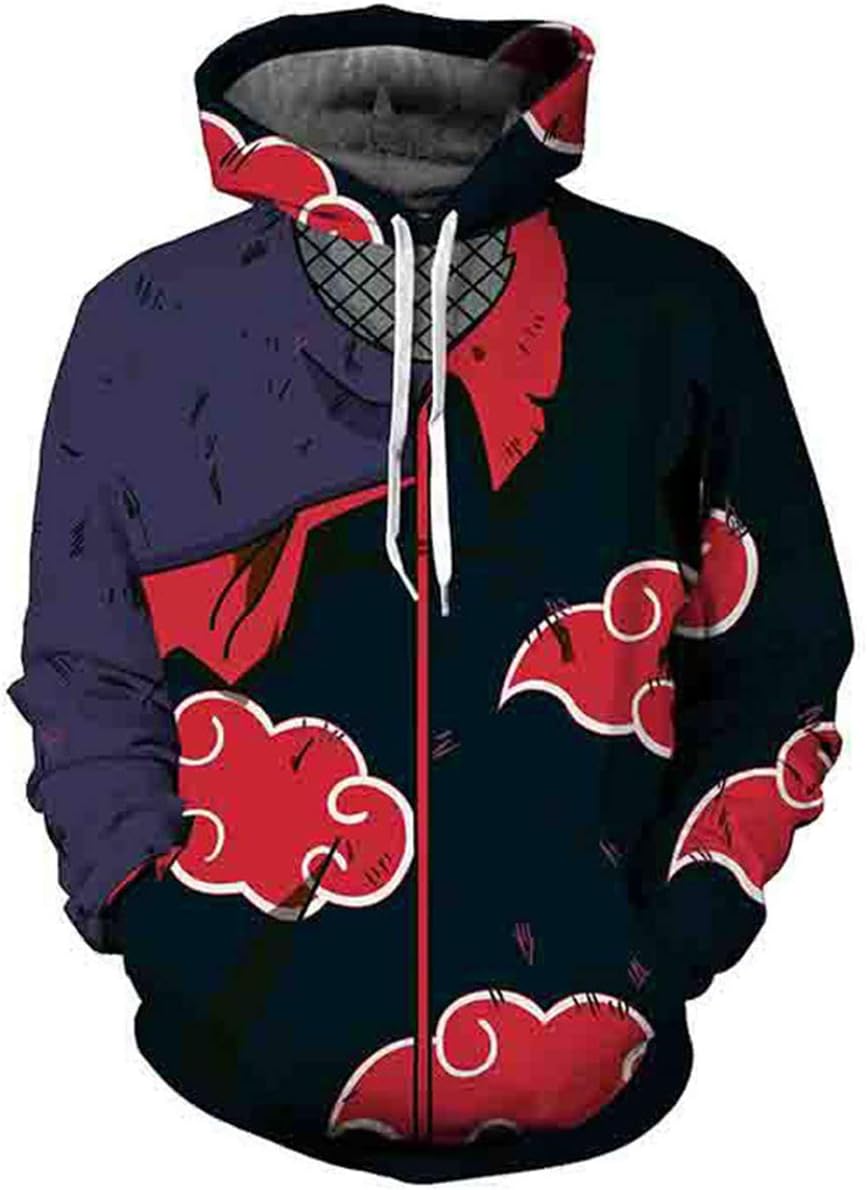 Aries Tuttle Naruto Akatsuki Cloud Uchiha Cosplay Costume Hoodies Jackets Sweatershirt Tops Coat