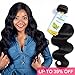 Brazilian Body Wave 1 Bundle Virgin Hair Tangle Free 7A 100% Unprocessed Human Hair Weaves 8-30 Inches 100g Natural Color Hair Extensions(16