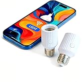 LoraTap Smart Wi-Fi Light Bulb Socket Adapter, Voice for Alexa/Google, Smart Life App Group &amp; Timer, 60W Max, Incandescent Compatible, E26/E27, 2 Pack