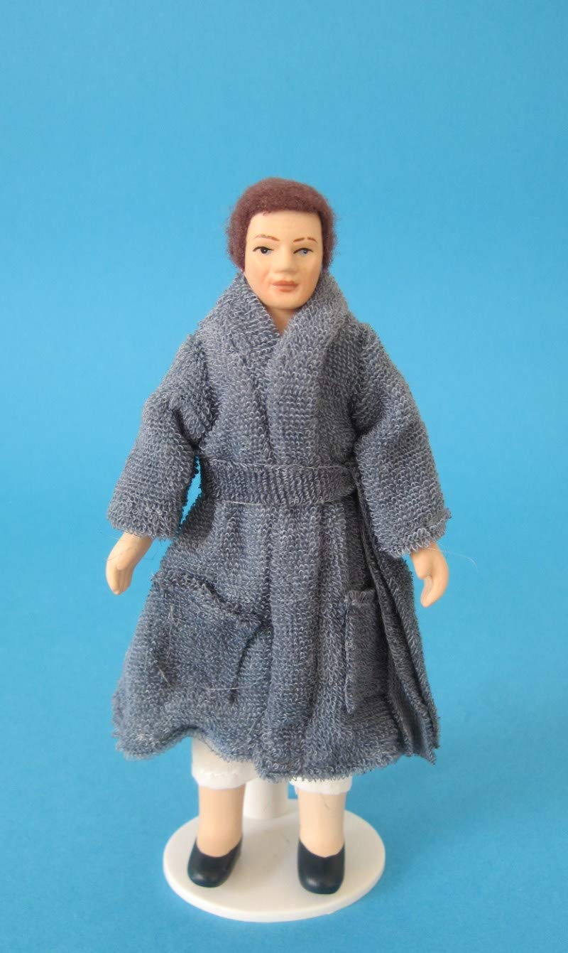 Dolls Houses - Figures - DP130 - Dolls House Man in Bath Robe Porcelain Figure