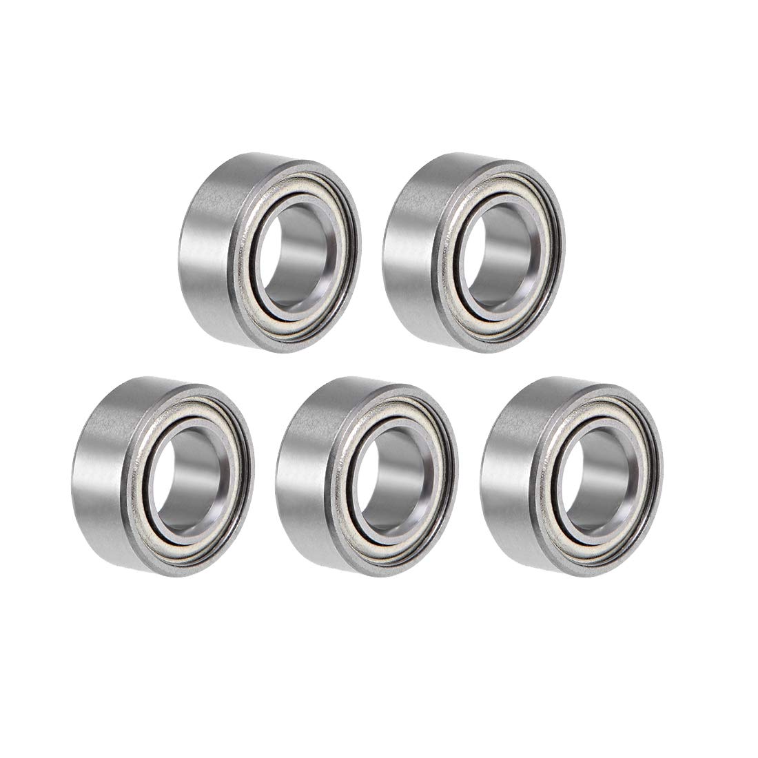 sourcing map MR105ZZ Deep Groove Ball Bearing 5x10x4mm Double Shielded ABEC-3 Bearings 5-Pack