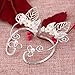 Yolmina Elf Ear Cuffs, Handmade Clip on Earrings - Pearl Wing Tassel Filigree Elven Earrings for Women - Fantasy Fairy Halloween Costume, Cosplay, Wedding, Handcraft