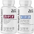 Youth & Tonic Daily Water Retention Pills for Kidney Cleanse Swelling and Excess Body Fluids & Metabolic Waste / 30 + 30 Capsules