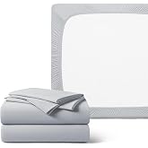 REST Buy 2 GET 30 Percent Off : 3PC Sheet Set Plus Extra Fitted Sheet Bundle at 30% Discount, in Light Gray, Full Size