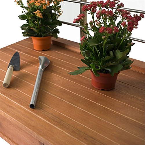 Vifah V1707 Grey Frame Sit to Stand Adjustable Height Potting Bench