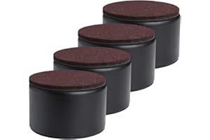 Ezprotekt 2 Inch Bed and Furniture Risers, 4 Pack Sofa Table Couch Dresser Riser and Lifts up to 5,000 LBs - Protect Floors Wont Scratch Wood and Carpet Surface – Anti Slip Bottom (Round, Black)