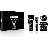 Moschino Toy Boy 3 pcs Men's Perfume Gift Set - 3.4 Oz EDP Spray + 3.4 Oz Shower Gel + 10ml Mini EDP Travel Spray - HARD GIFT BOX SET