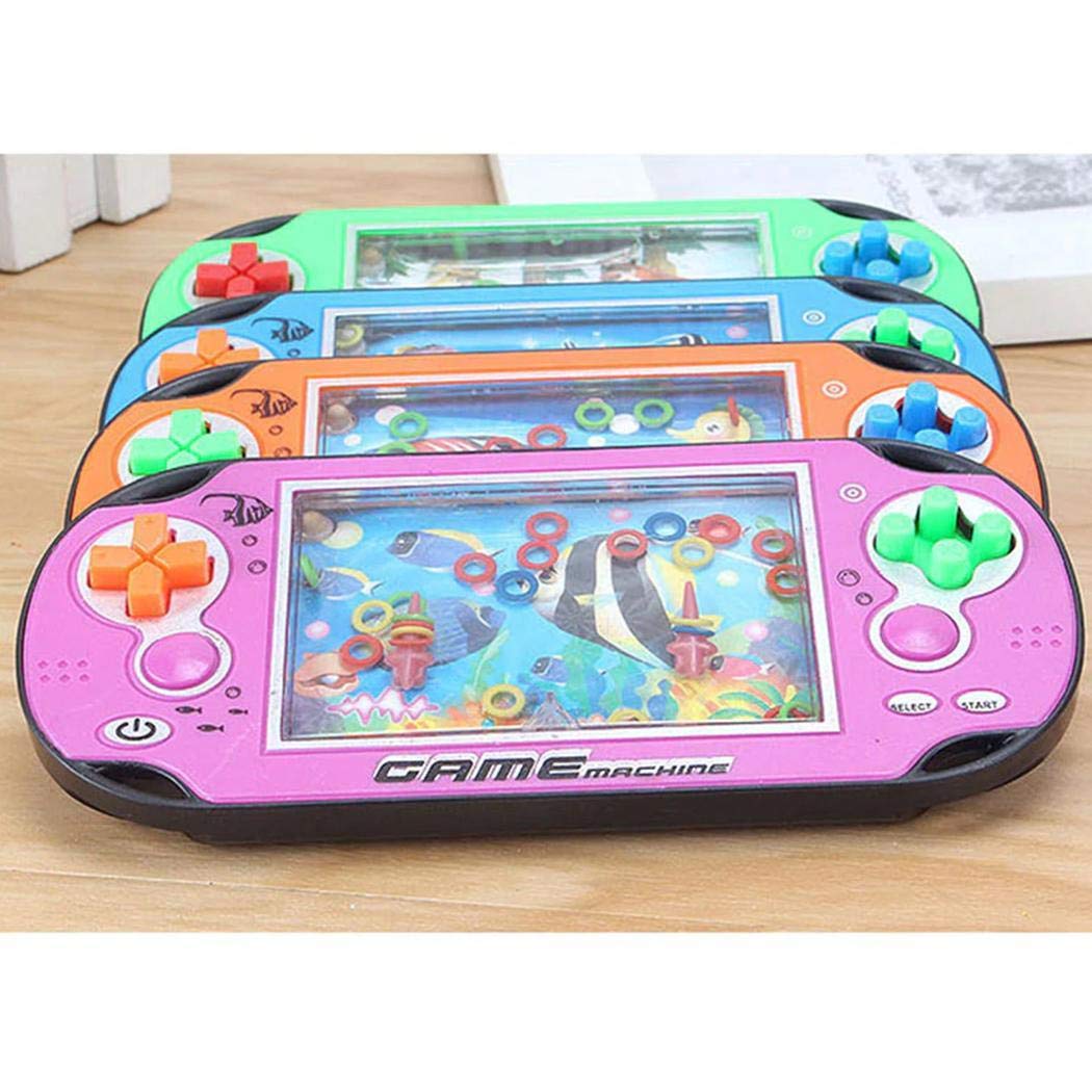 Fanala 1PCS Handheld Fish Water Ring Toss Squeeze Game Machine Educational Toy Handheld Games