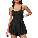 IUGA Rompers for Women 2025 Athletic Romper with Bra Soft Workout Jumpsuits for Women Tummy Control with Double Lined Outfits